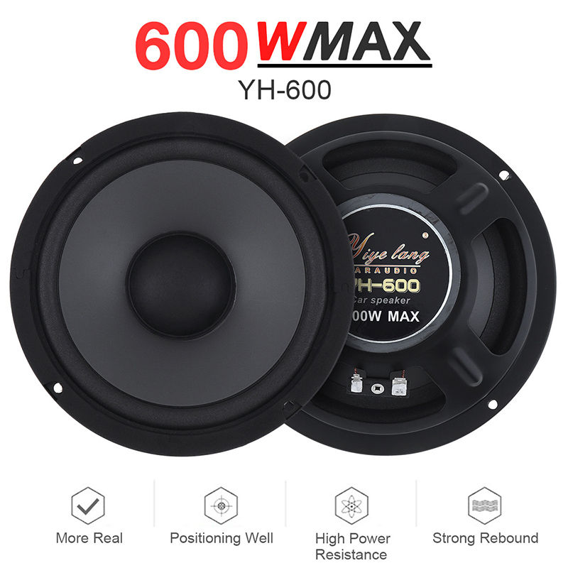 YH-600 600W Coaxial 6-inch Car Audio Speaker High Performance Full Spectrum Soun
