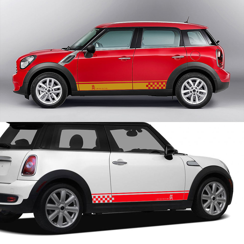 Thumbnail: Car Door Side Stickers For Mini Cooper R56 R57 R58 R50 R52 R53 R59 CountrymanR60
