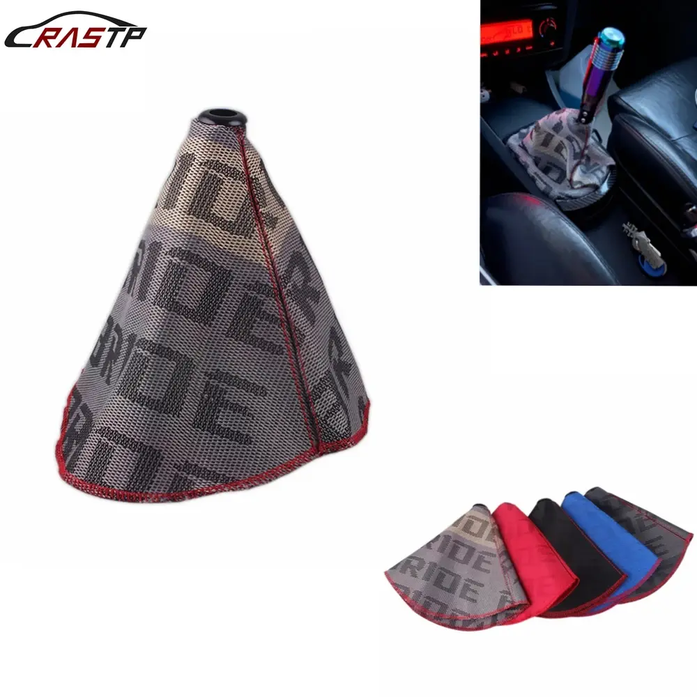 Universal JDM Style Bride Canvas Shift Lever Knob Boot Cover Car Racing Shift