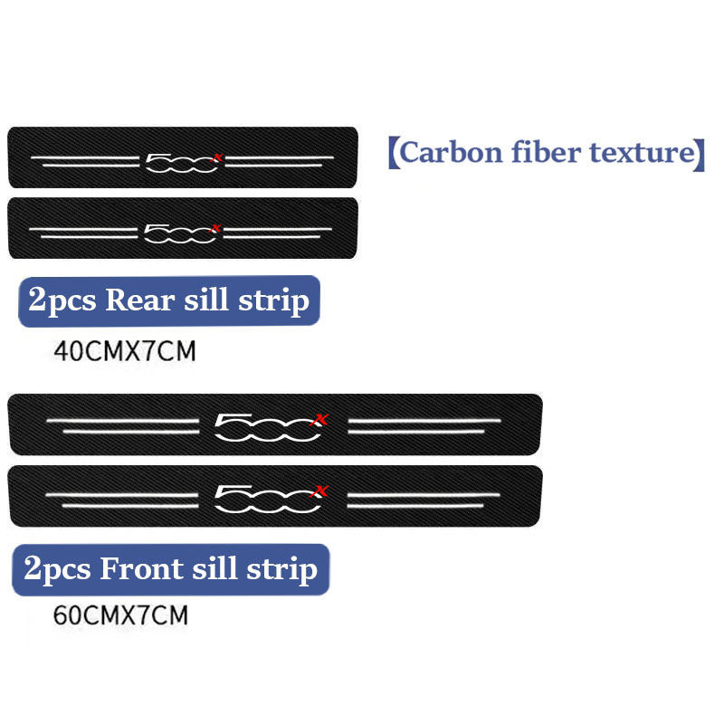 Thumbnail: Auto Threshold Guard SEAMETAL Car Stickers Door Edge Protector For 500X 500 500E