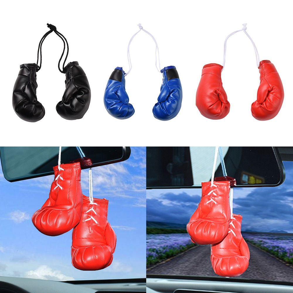 Mini Boxing Gloves Auto Pendants for Rear View Mirror Hanger Decoration Car Styl