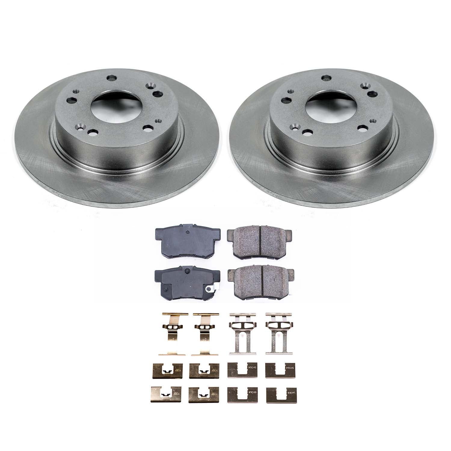 Ultimate Brakes Rear Ceramic Brake Pad and Rotor Kit with Hardware WM80476
