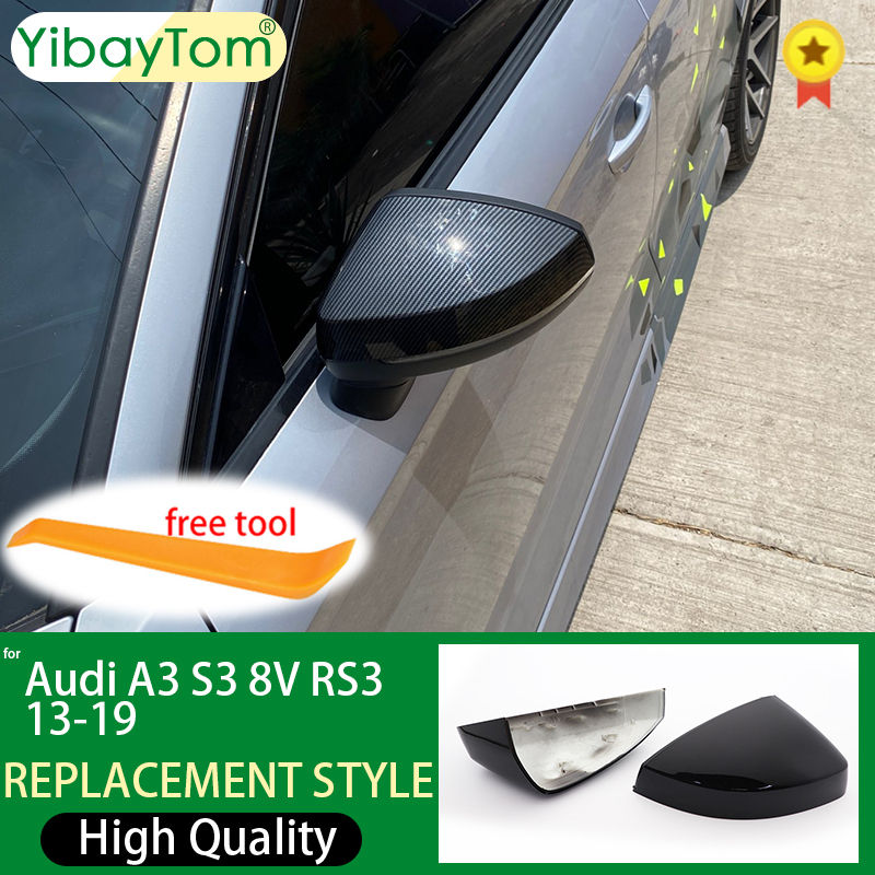 For Audi A3 S3 8V RS3 Car Rearview Mirror Covers Cap Shell Housing door side win