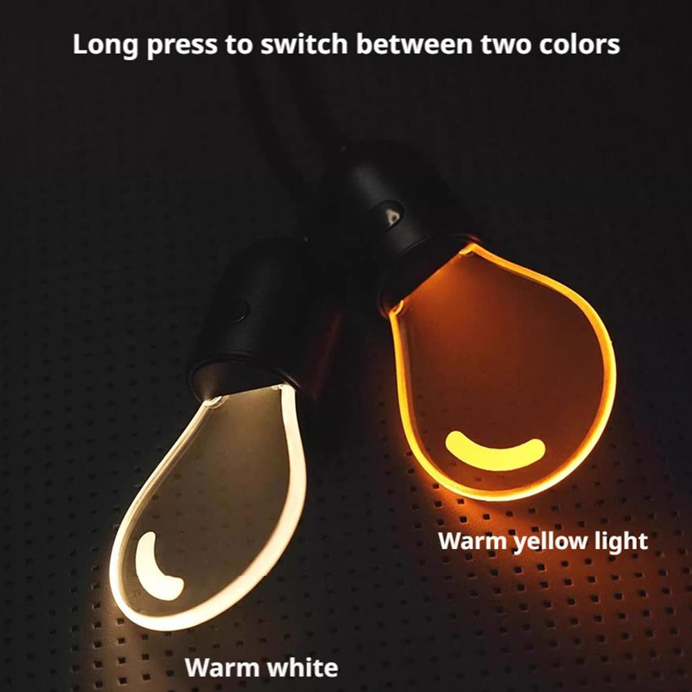 Car Interior Ambient LED Light Hanging Ornament Yellow White Modes Retro Small B