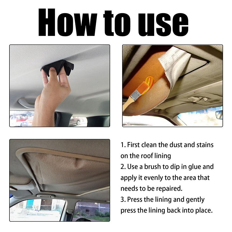 Thumbnail: Car Roof Liner Repair Glue With Brush 100ml Fast Dry Strong Fabric Liquid Glue A