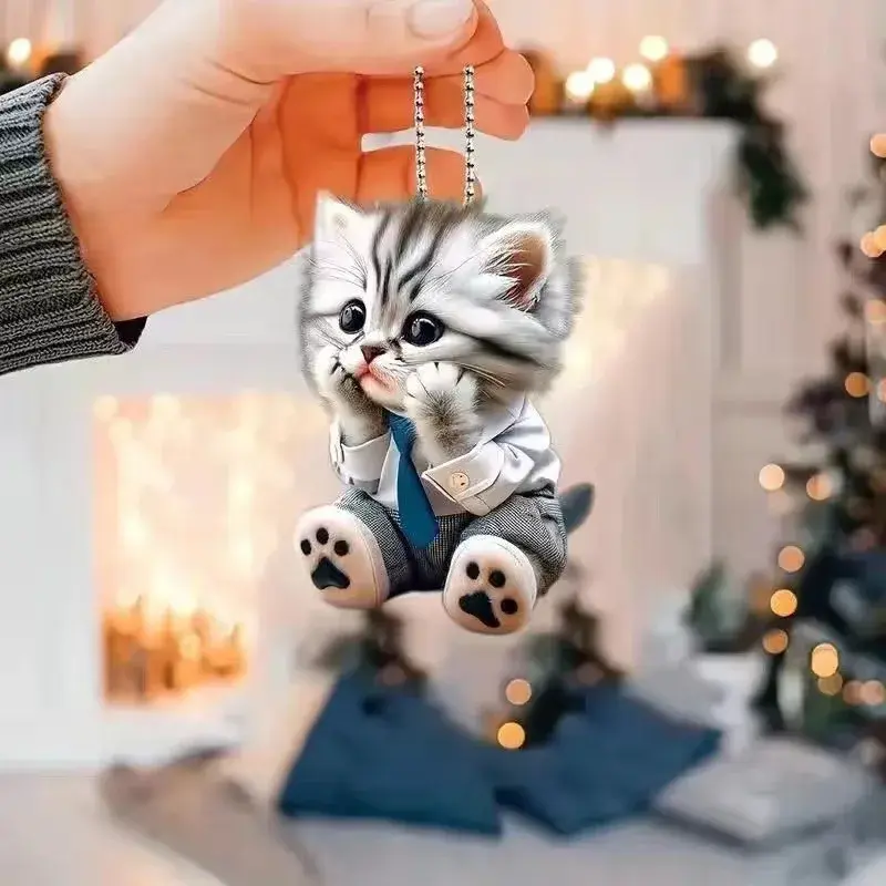 Thumbnail: Creative Puppy Man Backpack Rearview Mirrors Pendant Car Hanging Ornaments Car D