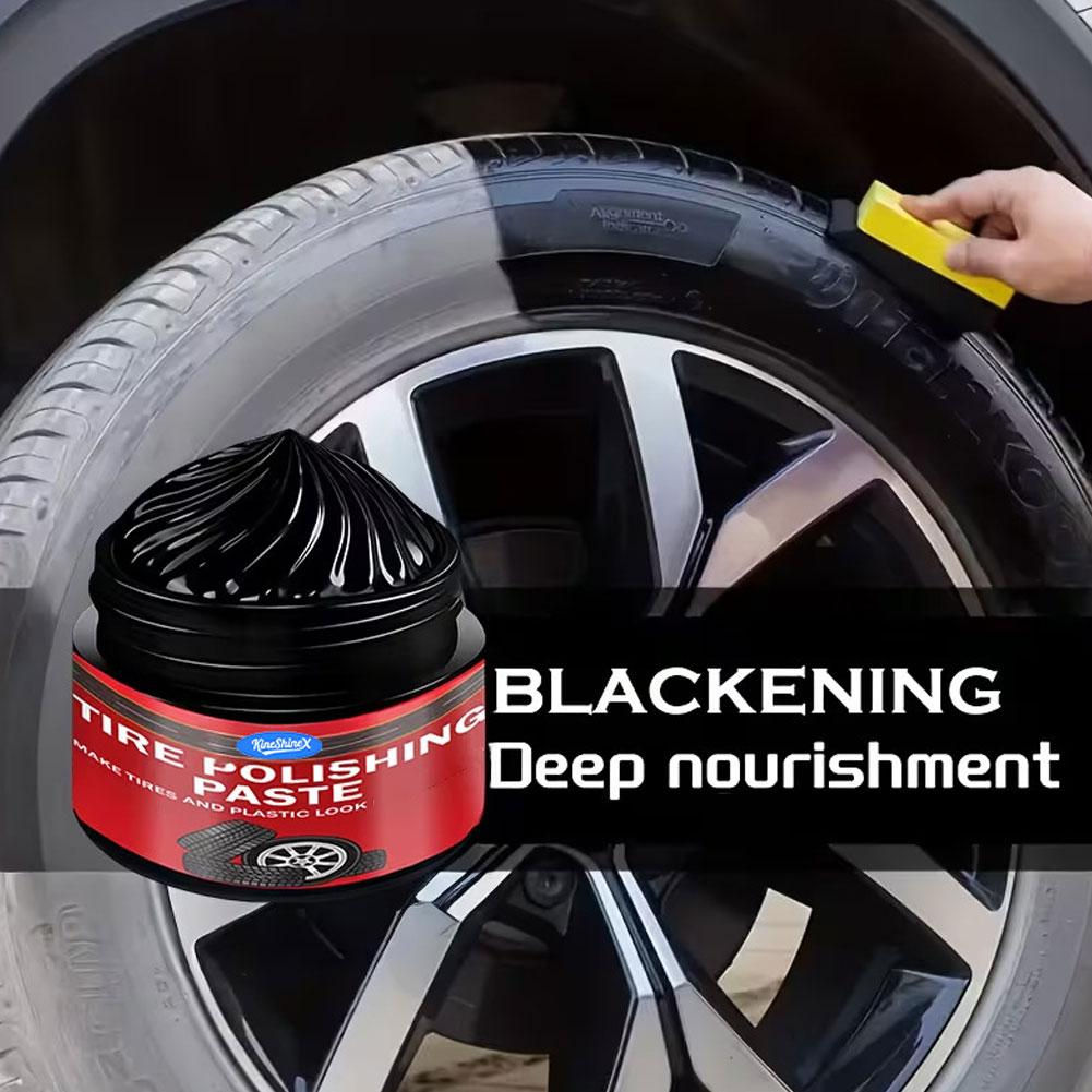 Tire Shine & Plastic Repair Paste Tire Renovate Wax Black Shine Darkening Bright