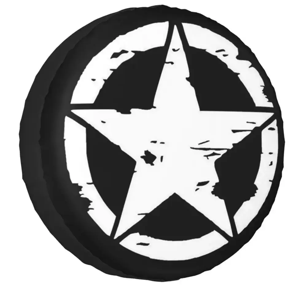 Military Tactical Star Spare Tire Cover for Prado Pajero Wrangler Jeep RV SUV Ca