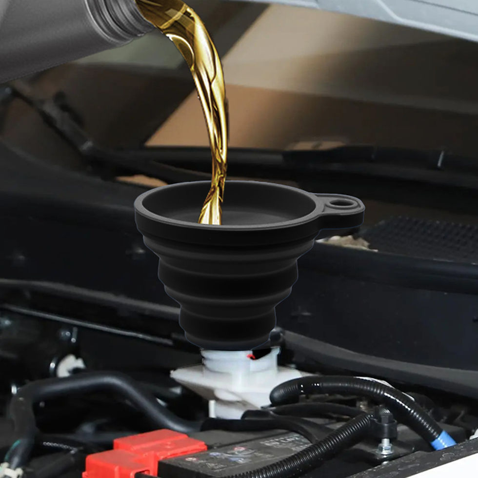 Thumbnail: Engine Funnel Car Universal Silicone Liquid Funnel Washer Fluid Change Foldable