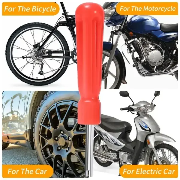 Thumbnail: Car Tire Valve Stem Core Remover Screwdriver Universal Auto Bicycle Slotted Hand