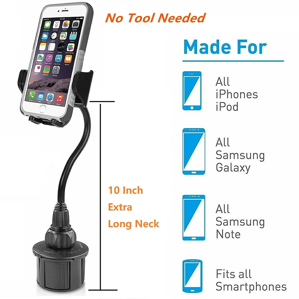 Thumbnail: New Universal Car Mount Adjustable Gooseneck Cup Holder Cradle for Cell Phone US