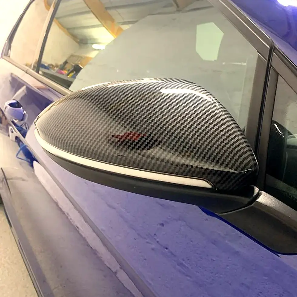 Thumbnail: 2 Pieces For Vw Golf 7 Mk7 7.5 Gtd Gti Touran L E-Golf Side Wing Mirror Cover Ca