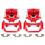 Thumbnail: Power Stop Rear Pair of Red Powder Coated Calipers S5030