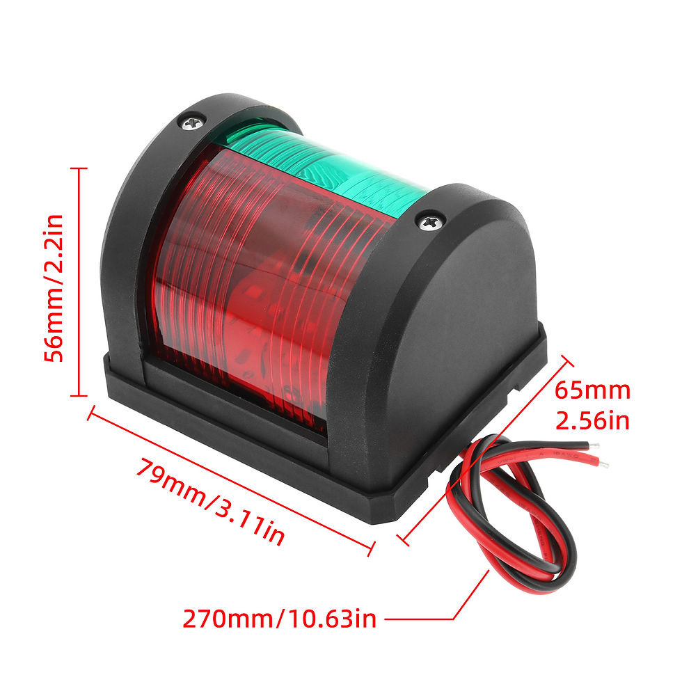 Thumbnail: 12V LED Navigation Signal Light Waterproof Red & Green Sailing Light For Marine