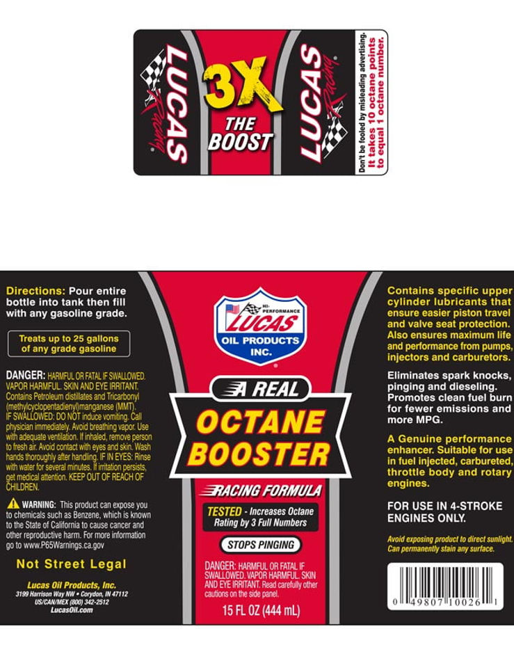 Thumbnail: Lucas Oil 10026 Fuel Treatments, Octane Booster Bottle, 15 Ounce Bottle 0.9..