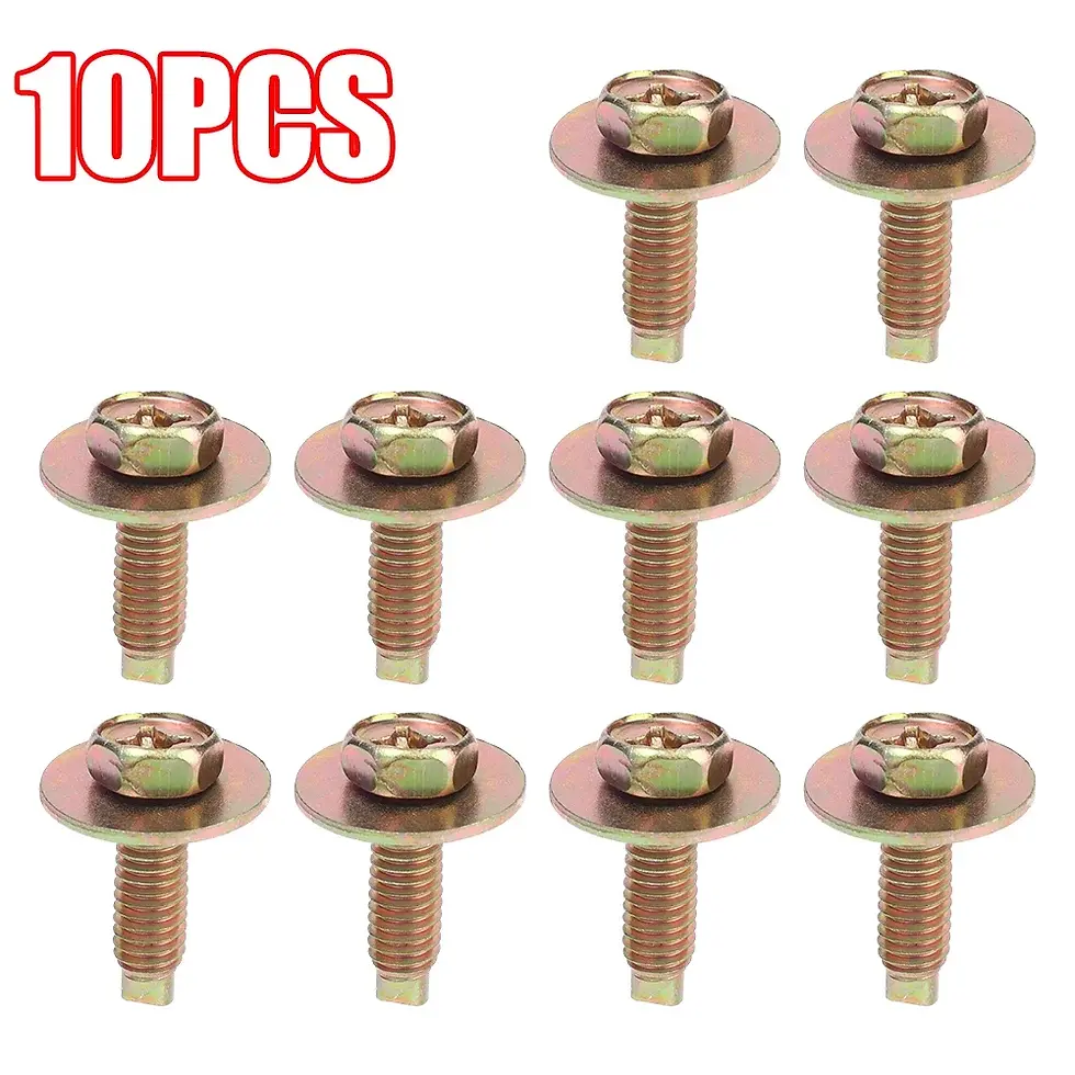 Thumbnail: Car Fender Bumper Body Bolt & U-nut Spring Clip Fastener Rivet Universal Engine