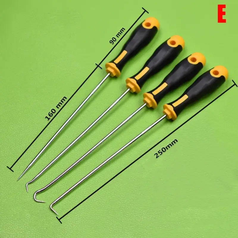 Thumbnail: 4Pcs Car Oil Seal Screwdriver Set Hose Removal Hook Set O-ring Seal Gasket Pick