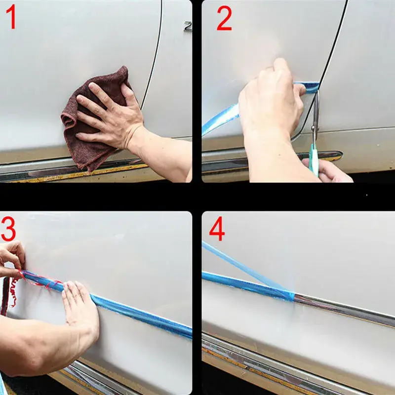 Thumbnail: Exterior Car Chrome Body Strip Bumper Auto Door Protector Moulding Styling Trim