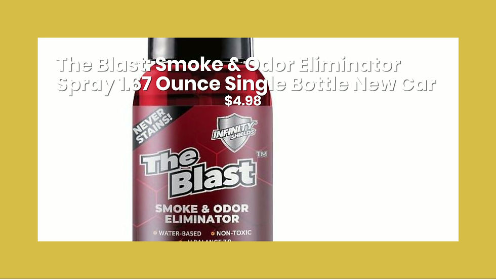 Thumbnail: The Blast: Smoke & Odor Eliminator Spray 1.67 Ounce Single Bottle New Car