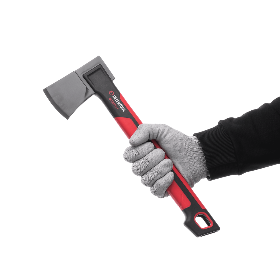 Thumbnail: INTERTOOL Premium Hatchet, 14” Camp Axe for Wood Chopping with Shock Absorb..