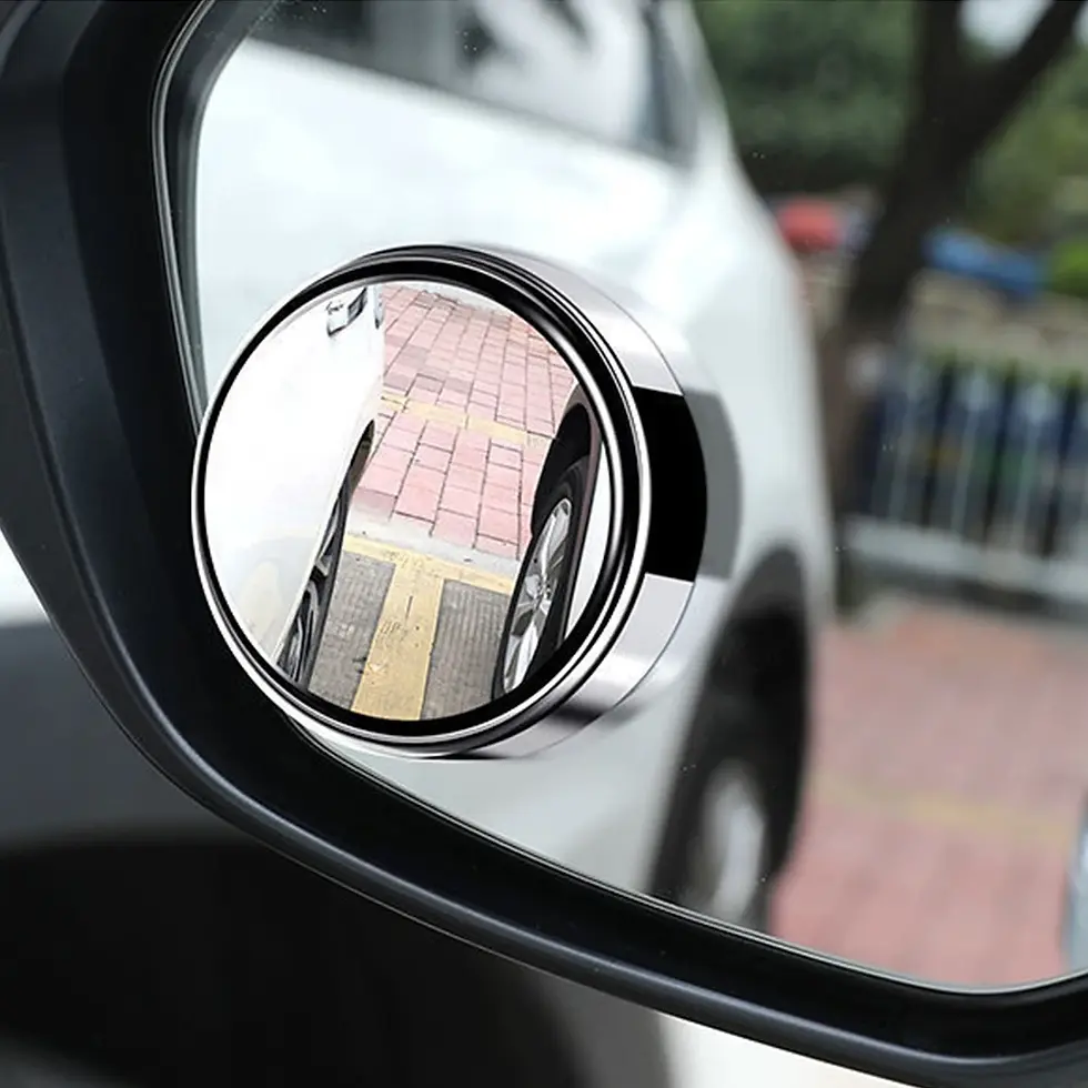 Thumbnail: 2 Pcs Car Round Frame Convex Blind Spot Mirror Wide-angle 360 Degree Adjustable