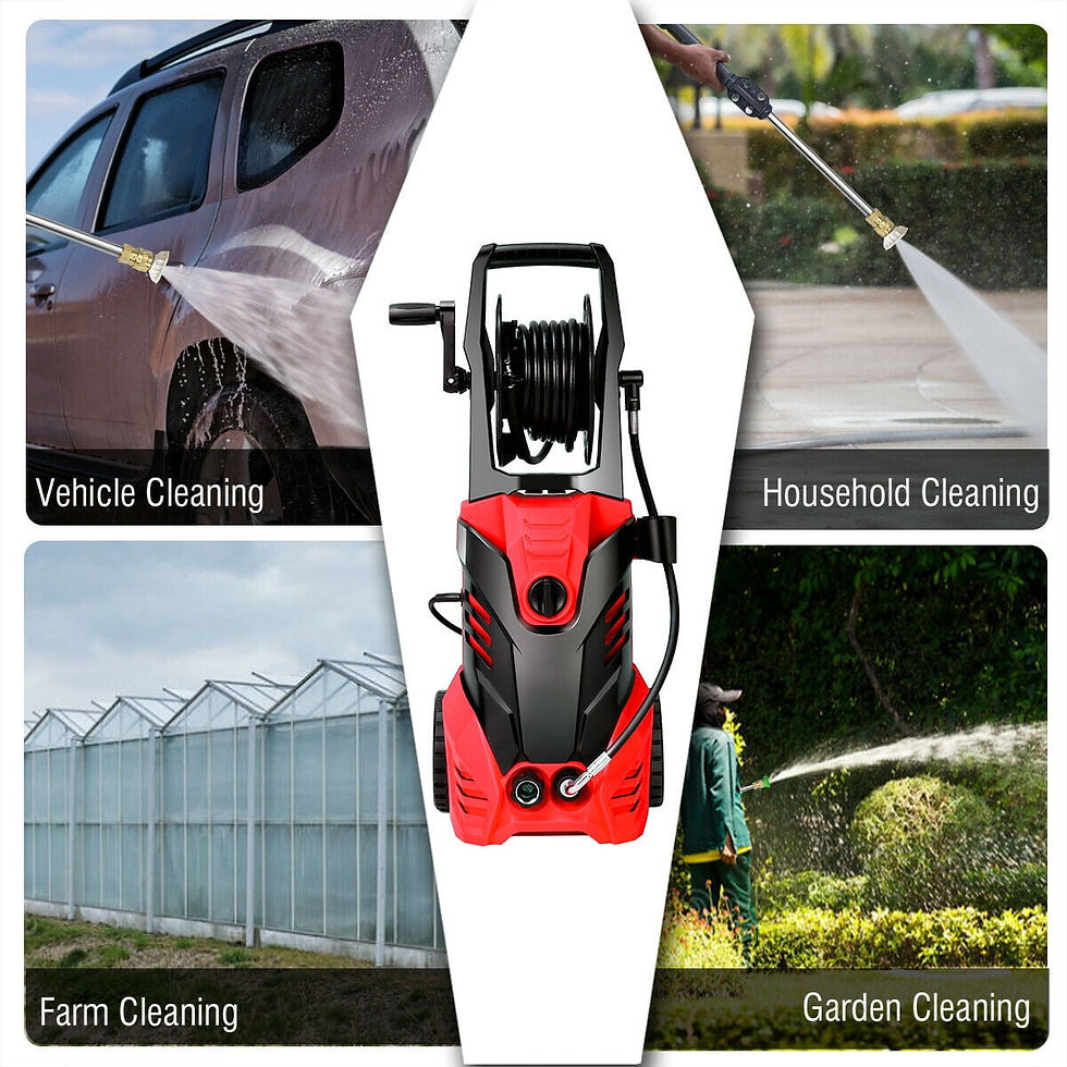 Thumbnail: 3000 PSI Electric High Pressure Washer with 5 Nozzles and Hose Reel