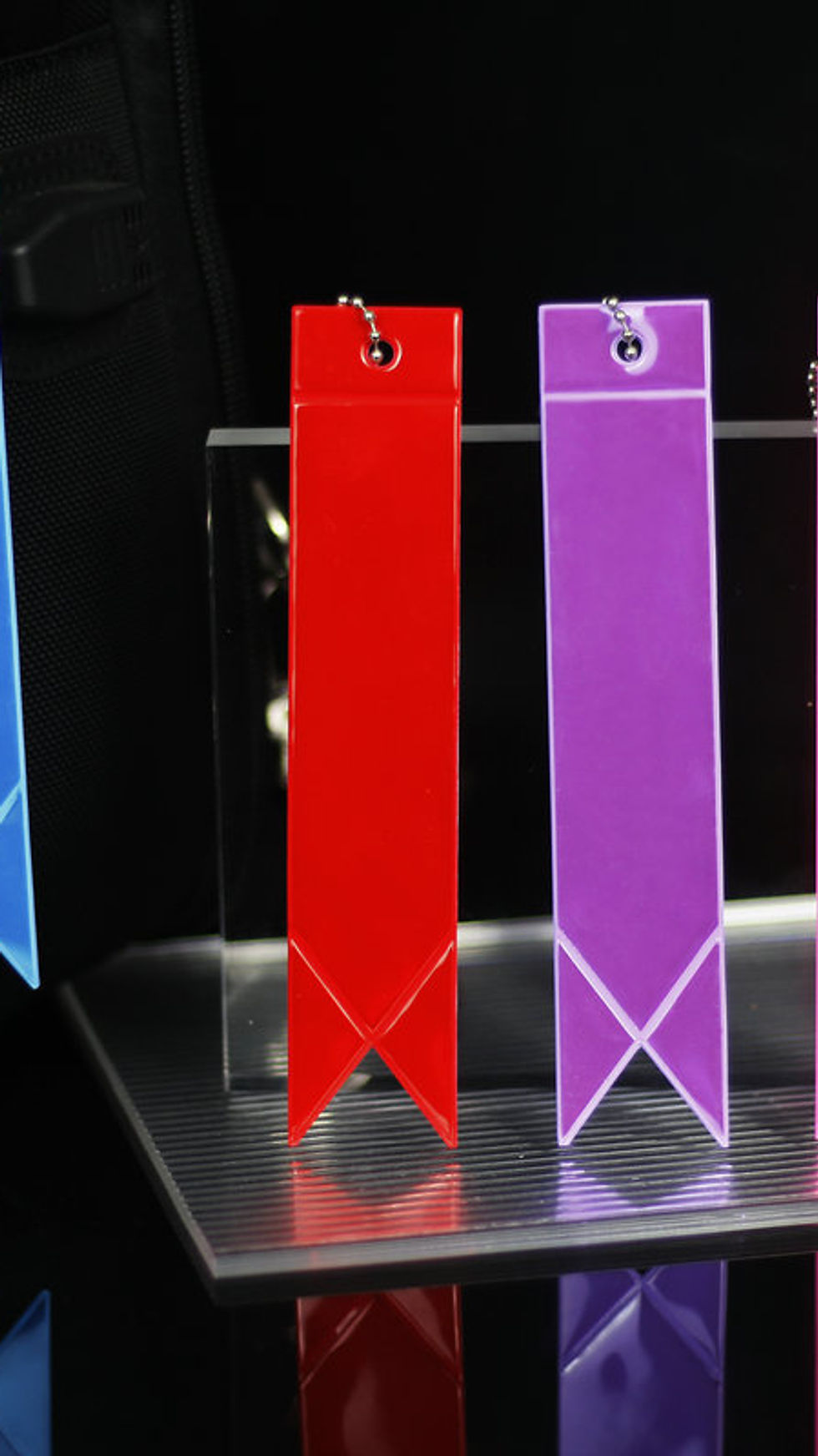 Thumbnail: 5PCS Reflective Strip Safety Protection Children Bag Pendant Car Keyring Auto De