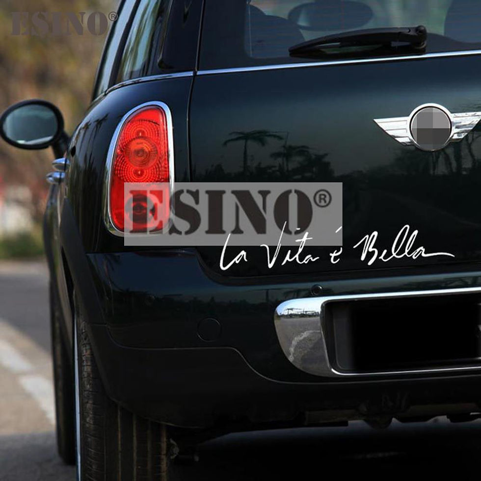 Thumbnail: Car Styling Car Sticker Life Is So Beautiful Italian La Vita E Bella PVC 3D Carv