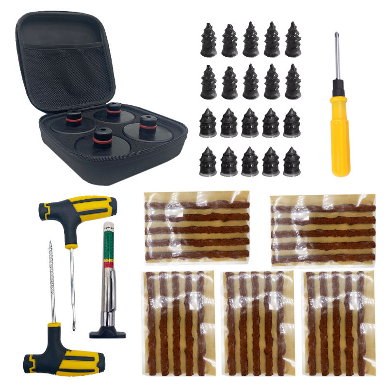 Thumbnail: New Car Tire Repair Nail Screw Kit Rubber Floor Lifting Jack Pad Axle Stand Adap