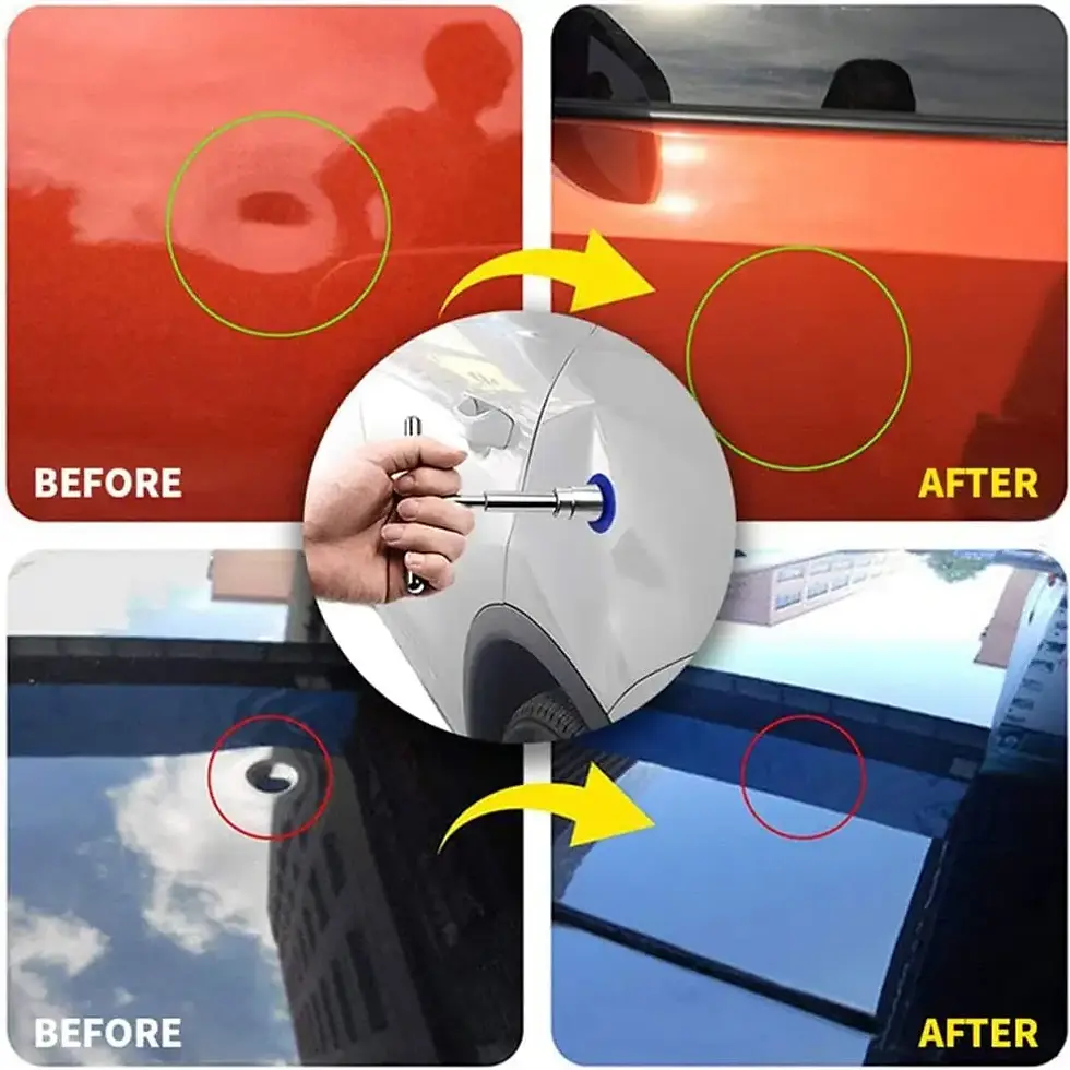 Thumbnail: Car Dent Repair T-bar Puller Removal Tools Universal Car Paintless Hail Pit 18pc