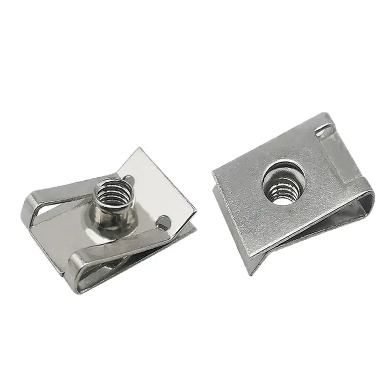 Thumbnail: 10pcs Stainless Steel U Type Clips with Thread M6 M5 M4 M8 8mm 5mm 6mm 4mm Reed