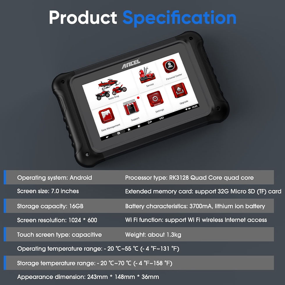 Thumbnail: ANCEL MT700 Motorcycle Diagnostic Scanner Motorcycle All Systems Scan Tool ..