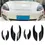 Thumbnail: 4pcs Universal Carbon Fiber Car Front Bumper Lip Rubber Fins Styling Spoilers Sp