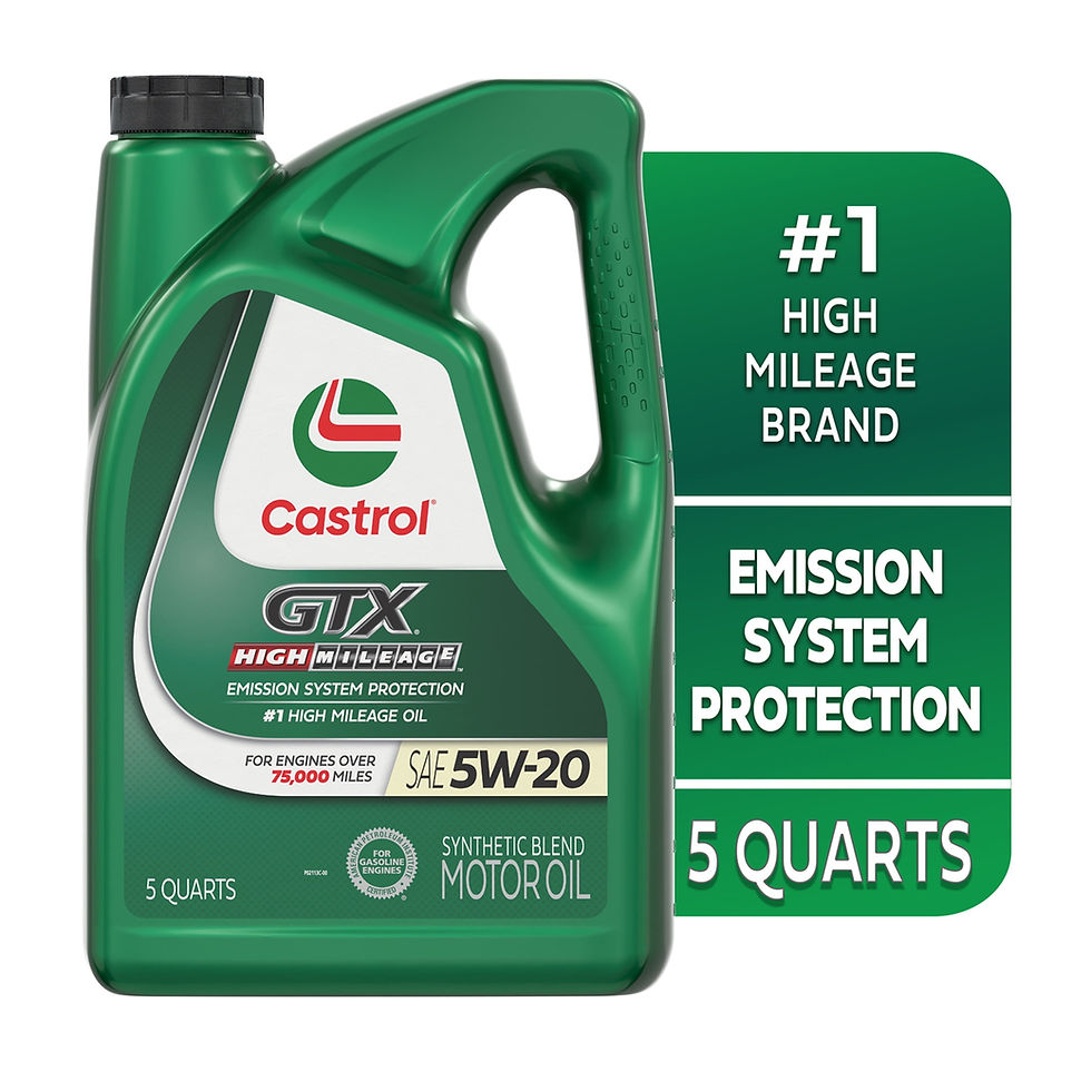 Thumbnail: Castrol GTX High Mileage 5W-20 Synthetic Blend Motor Oil, 5 Quarts