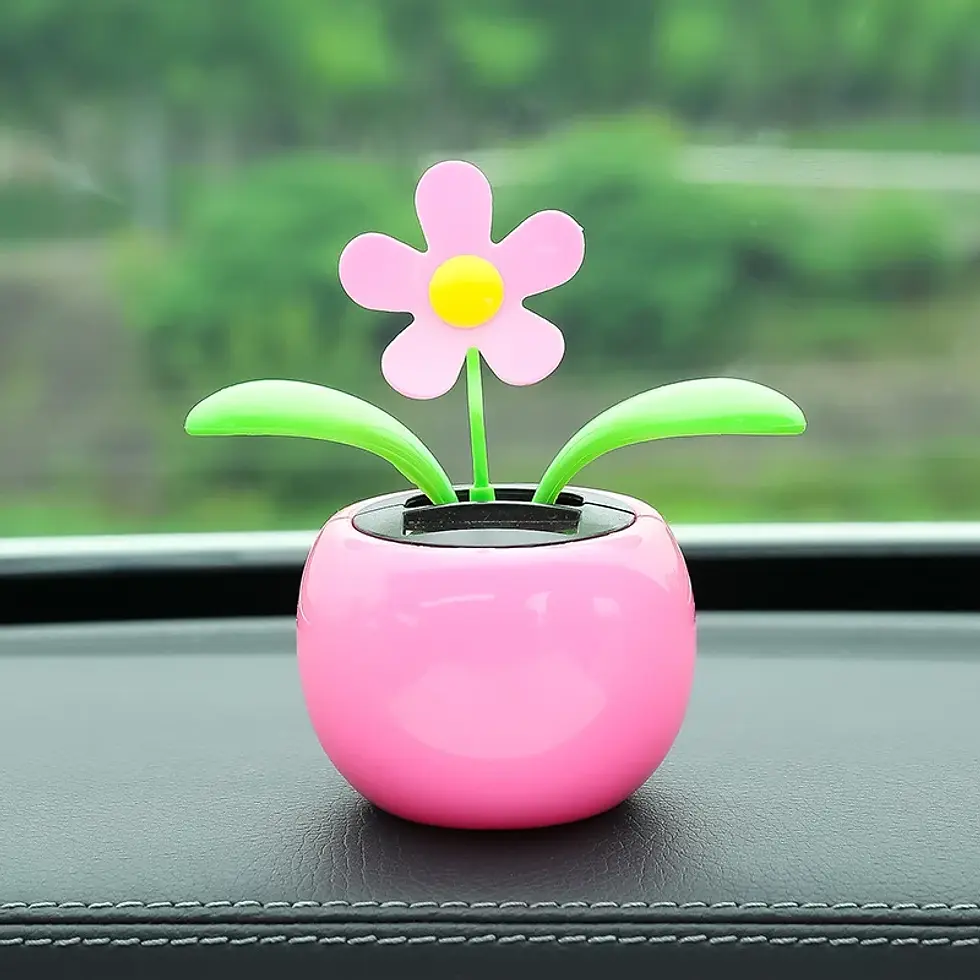 Thumbnail: Car Solar Swinging Sunflower Decoration Cute Bee Sunflower Flower Toy Car Interi