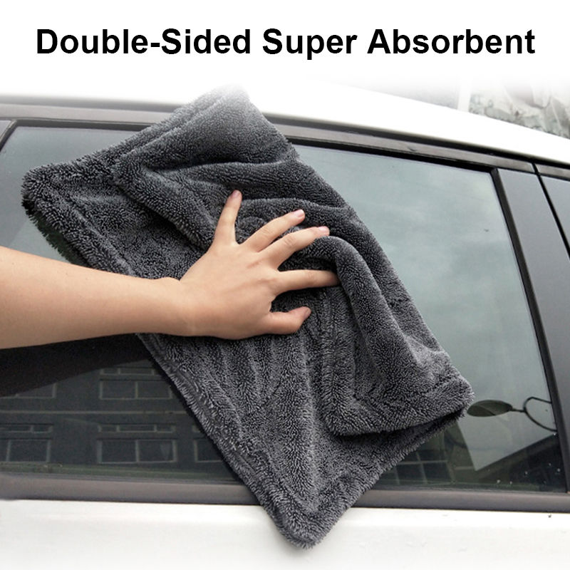 Thumbnail: Car Wash Towel 1200GSM Double Sided Towel Car Detailing Twisted Braid Cloth Supe