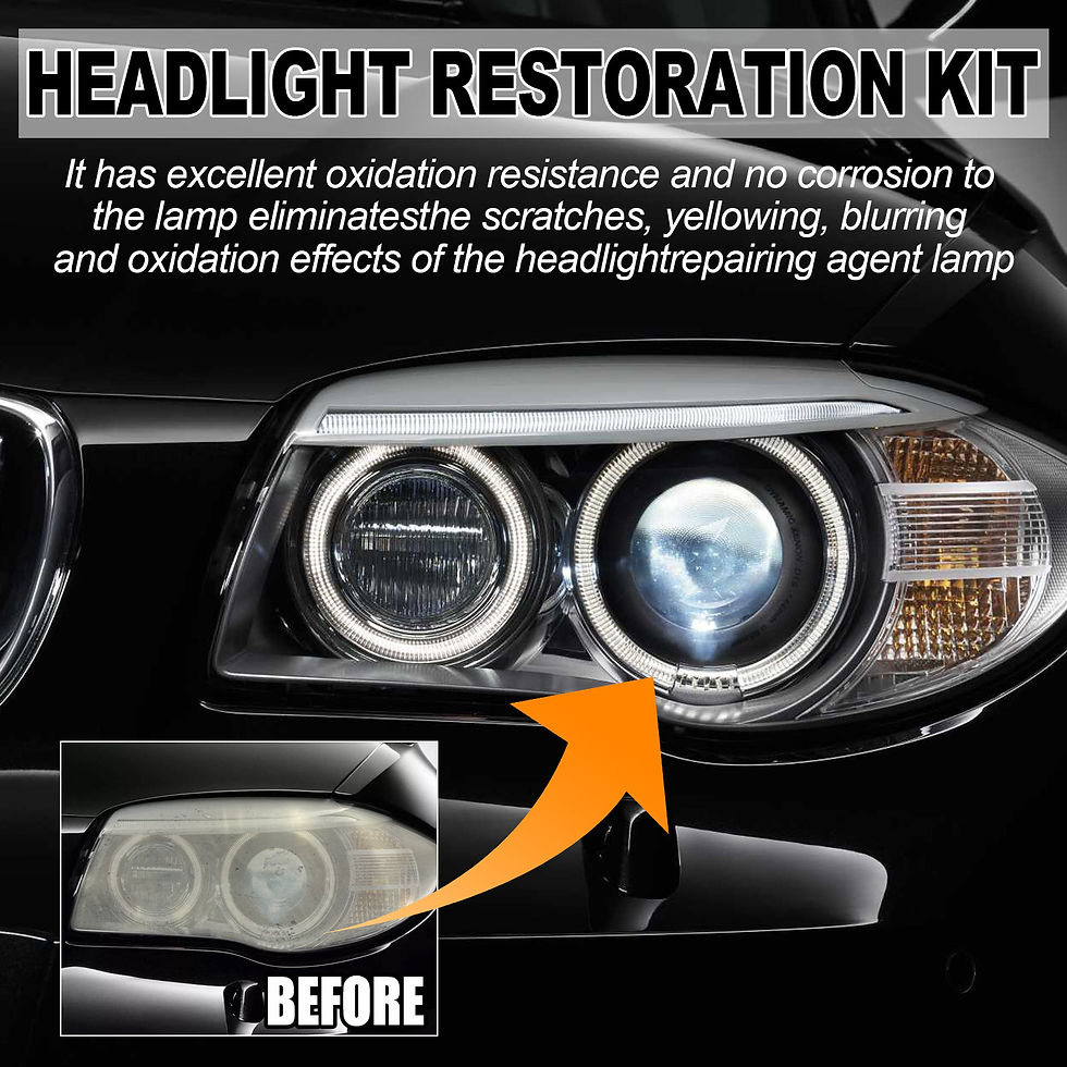 Thumbnail: Professional Car Headlight Restoration Kit - Remove Yellowing & Scratches, Long