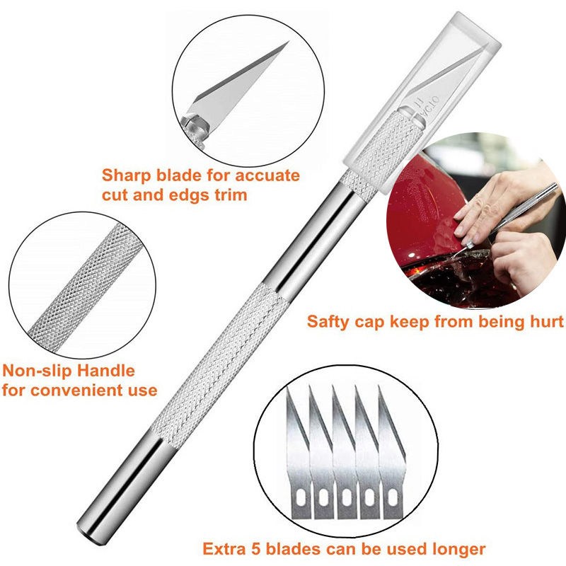 Thumbnail: Upgraded Car Vinyl Wrap Tool Kit Felt Squeegee Auto Window Tint Film Scraper Veh