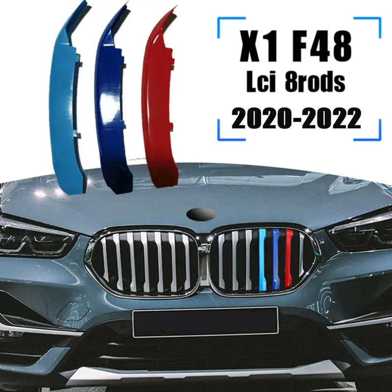 Thumbnail: 3Pcs ABS Car Racing Front Grille Trim Strips For BMW X1 F48 E84 U11 2009-2021 20