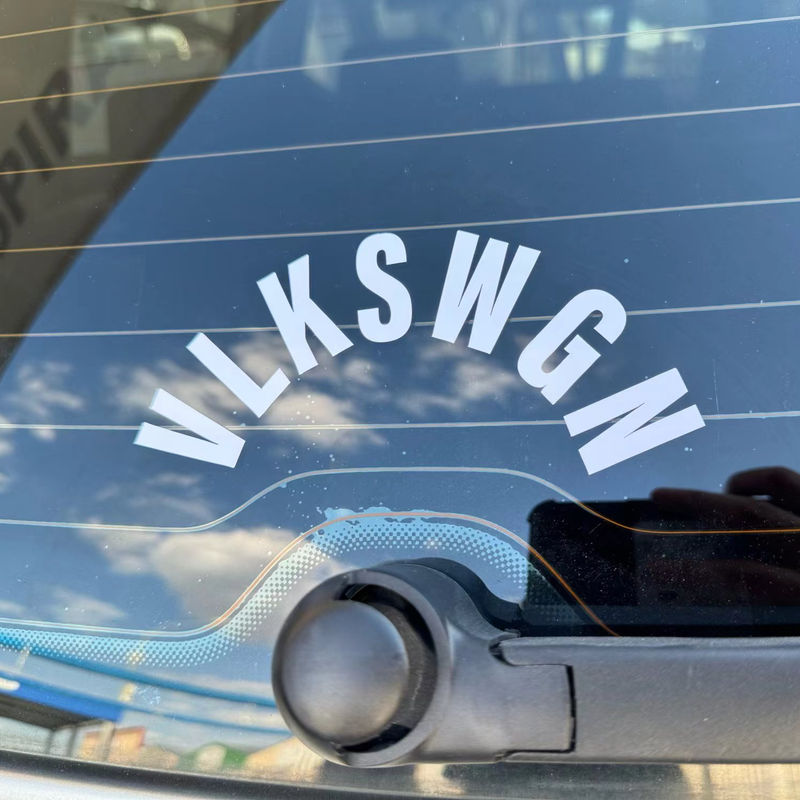 1pc VLKSWGN Car Stickers Rear Wiper Windshield for Volkswagen Polo Golf Passat T