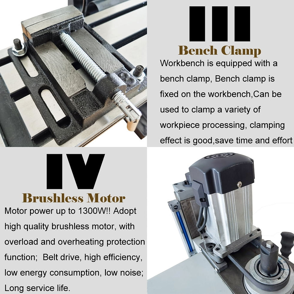 Thumbnail: INTSUPERMAI Brushless Precision Milling and Drilling Machine Lifting Tiltin..