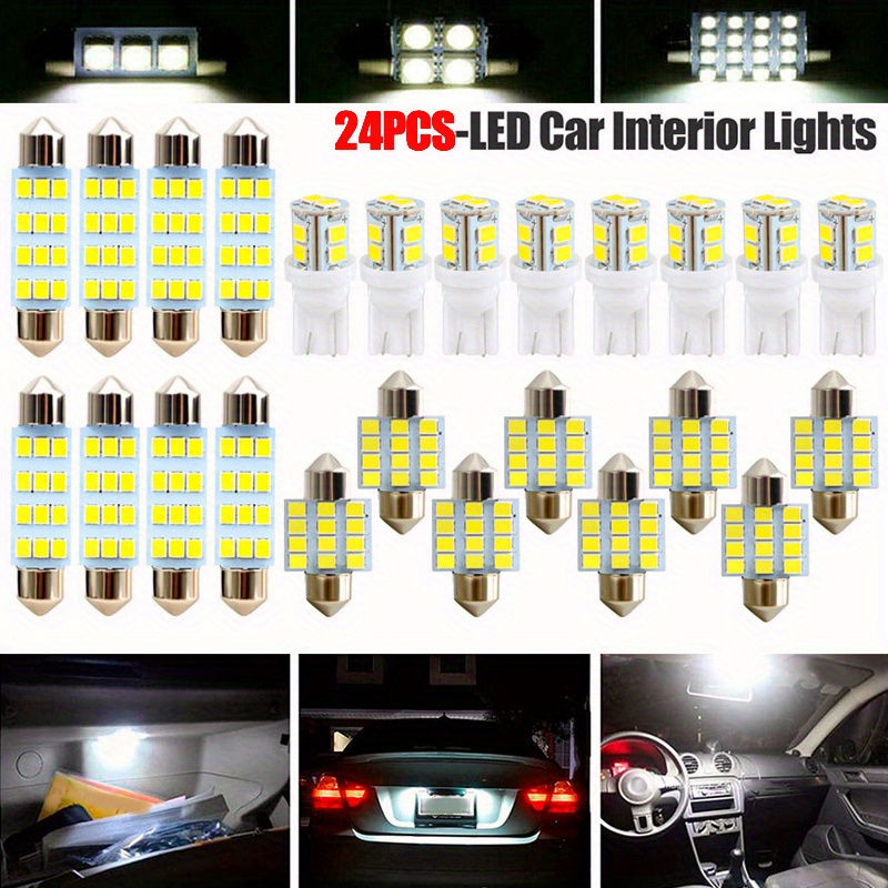 24pcs/Set Automobile LED Combination Light Car Interior Light T10 1156 Width Lam