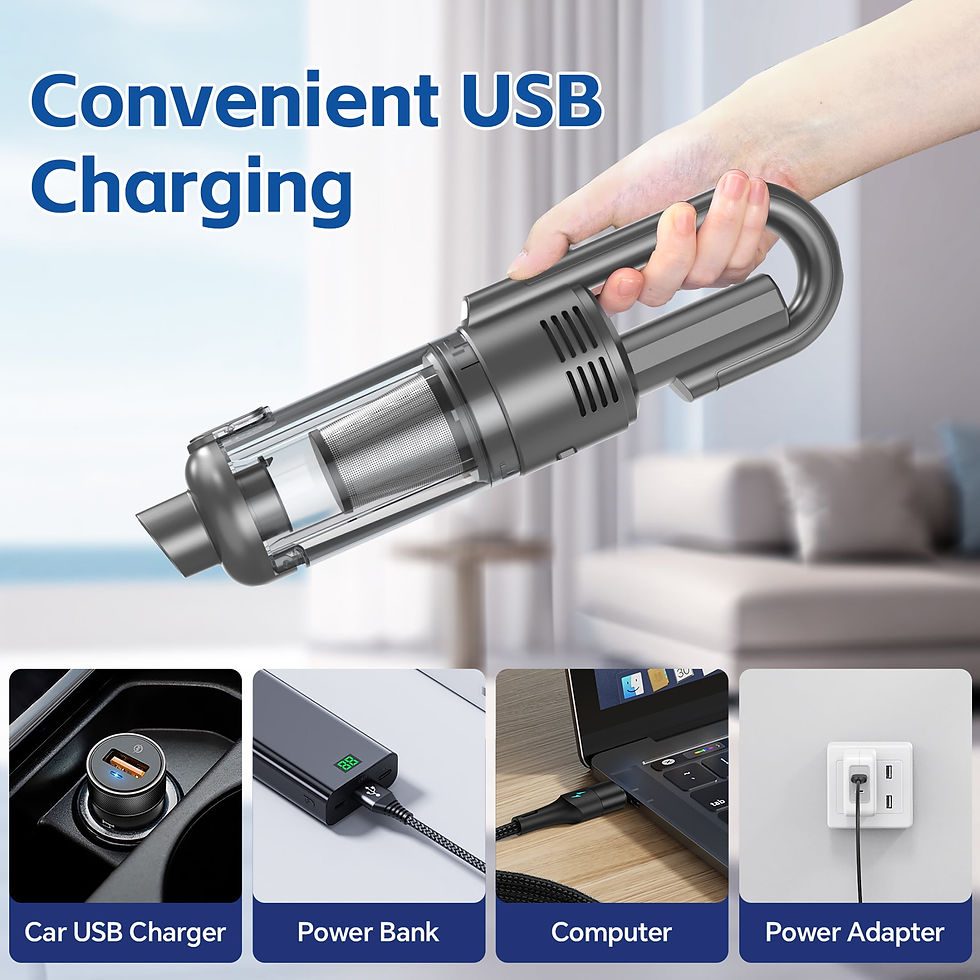 Thumbnail: Handheld Vacuum, Car Vacuum Cleaner Cordless 9500PA Powerful Suction, Portable H