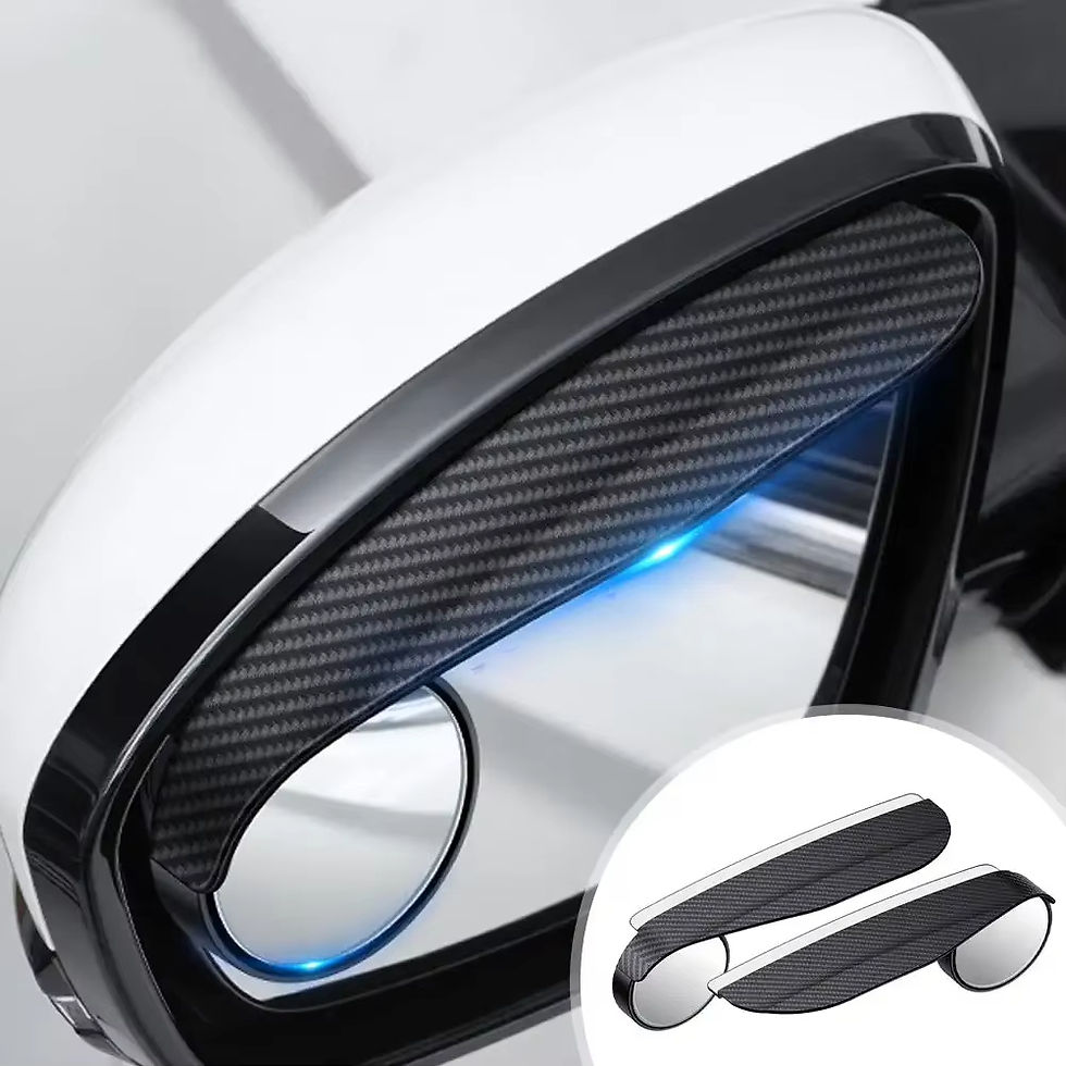 Thumbnail: 2Pcs Universal Car Rearview Sun Visor Rain Eyebrow Blind Spot Mirror Round Parki