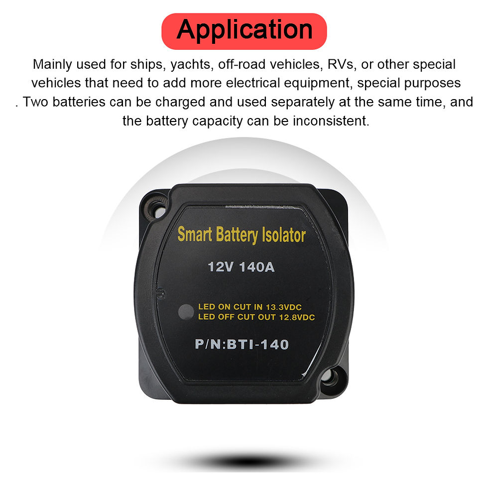 Thumbnail: Charge 2 Battery Bank Relay VSR for Camper Car Smart Battery Isolator 12V 140A C