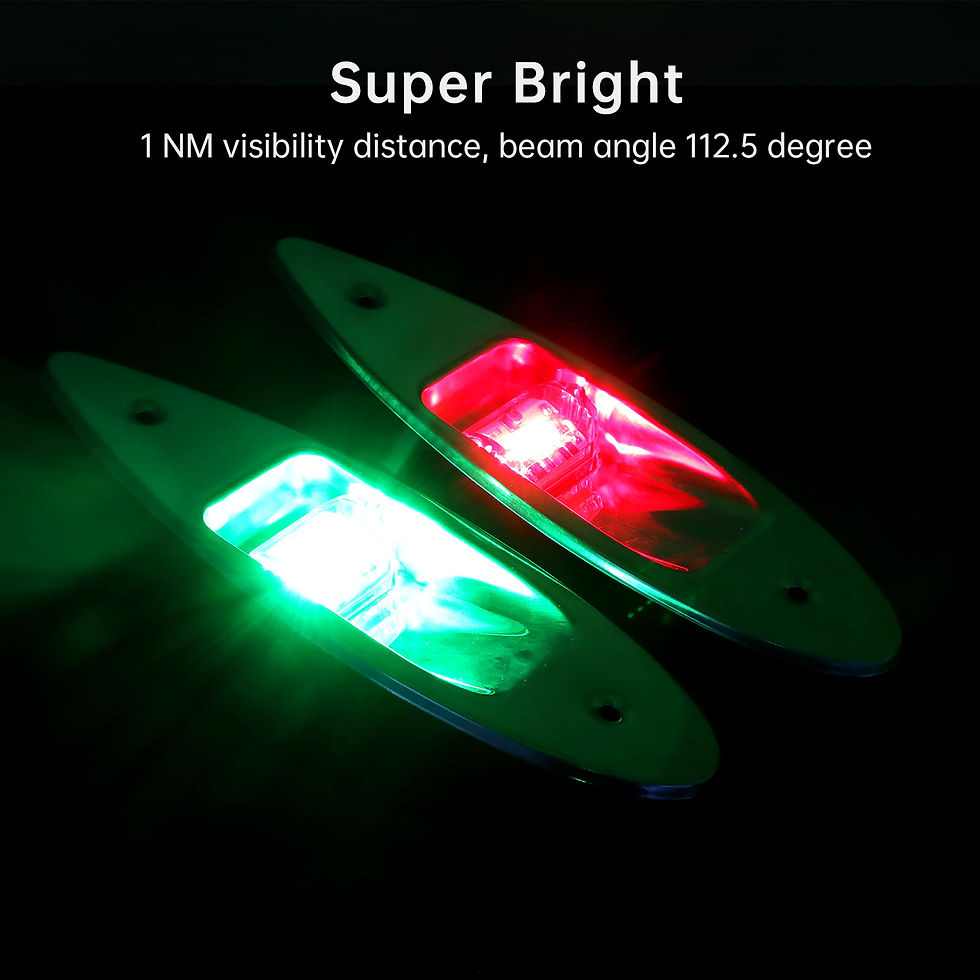 Thumbnail: Red Green Navigation Light Stainless Steel Marine Navigation Lamp LED Side Light