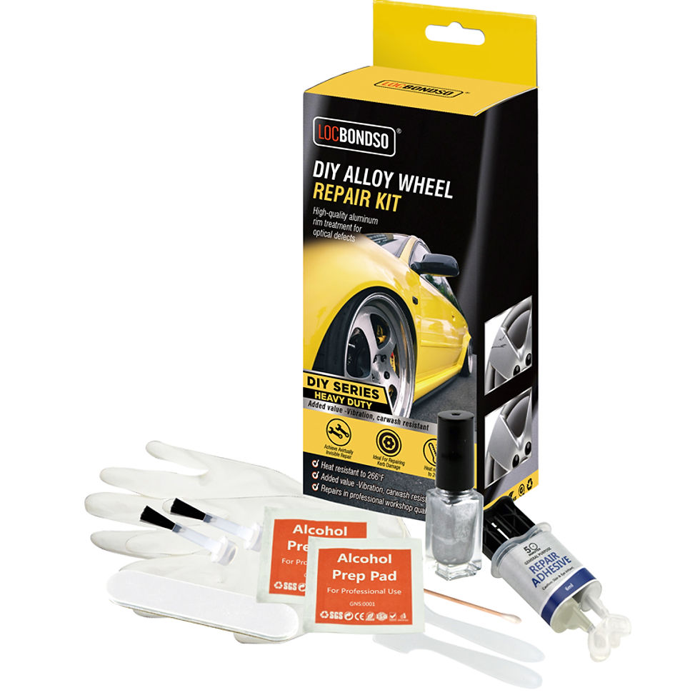 Thumbnail: Aluminum Alloy Car Wheel Repair Kit Washable Auto Wheel Rims Repair Tool Set Den