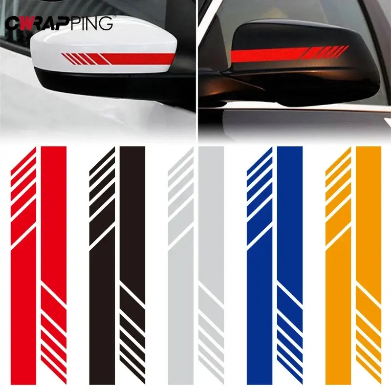 Car Stripe Stickers Rearview Mirror Reflective Vinyl Decals Decoration Fashion S