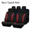 Thumbnail: AUTO PLUS Sports Universal Polyester Car Seat Cover Set Fit Most Car Plain Fabri