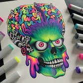 Brizbazaar art. Psychedelic Mars Attacks art. Psychedelic mars attacks tattoo. psychedelic alien art. psychedelic alien tattoo. psychedelic zombie art. psychedelic zombie tattoo. Tim Burton art. Tim Burton tattoo. mars attacks t-shirt. mars attacks tee. mars attacks keychain. mars attacks pin. mars attacks sticker. Tim Burton t-shirt. 90's nostalgia. 90's movie art. 90's t-shirt. 90's tee. 90's gift. gifts for 90's kids. gifts for her. gifts for him. gifts for millennials